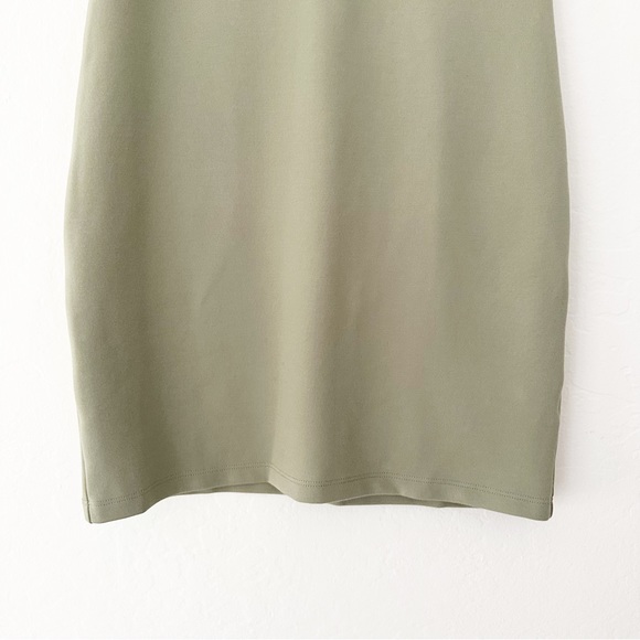 Aritzia Sunday Best Callie Seagrass Green Bodycon T-Shirt Mini Dress NWT | 2XS - Picture 4 of 8